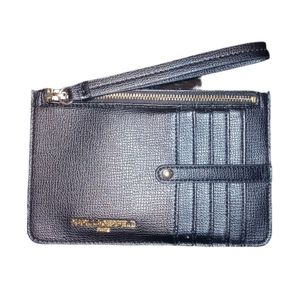 Karl Lagerfeld Black Leather Wristlet/Wallet